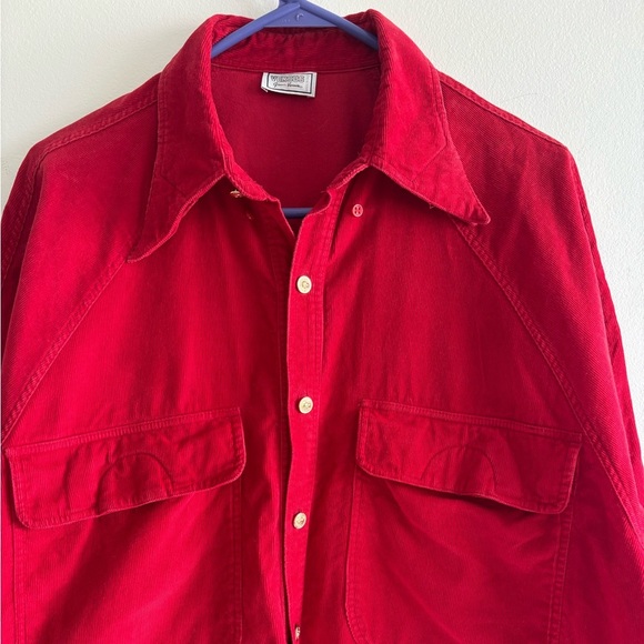Versus Versace Red Men's Jacket Red corduroy size XL Vintage 90’s - Picture 2 of 12
